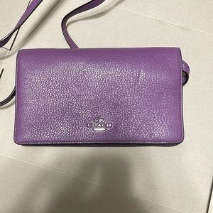Coach leather purple crossbody
